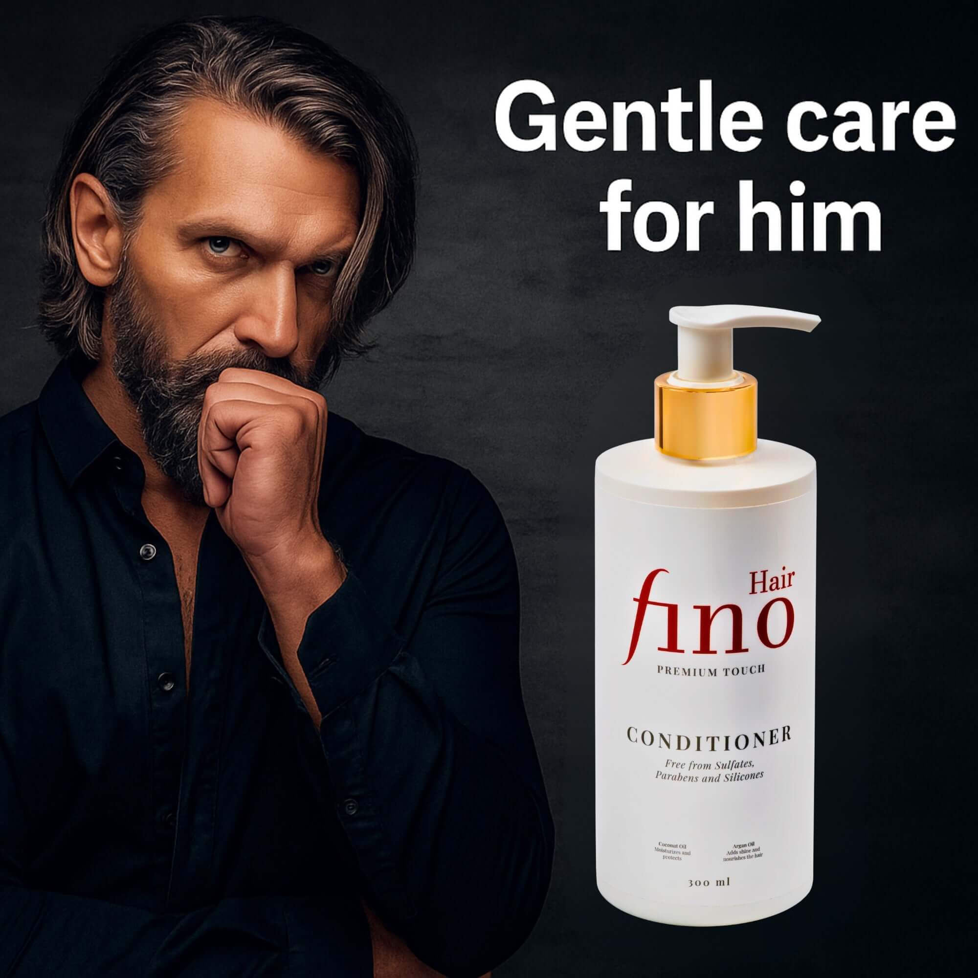 fino Hair Premium Touch – Professionelles Shampoo & Conditioner Set, vegan, ohne Sulfate, für kraftvolles und schönes Haar