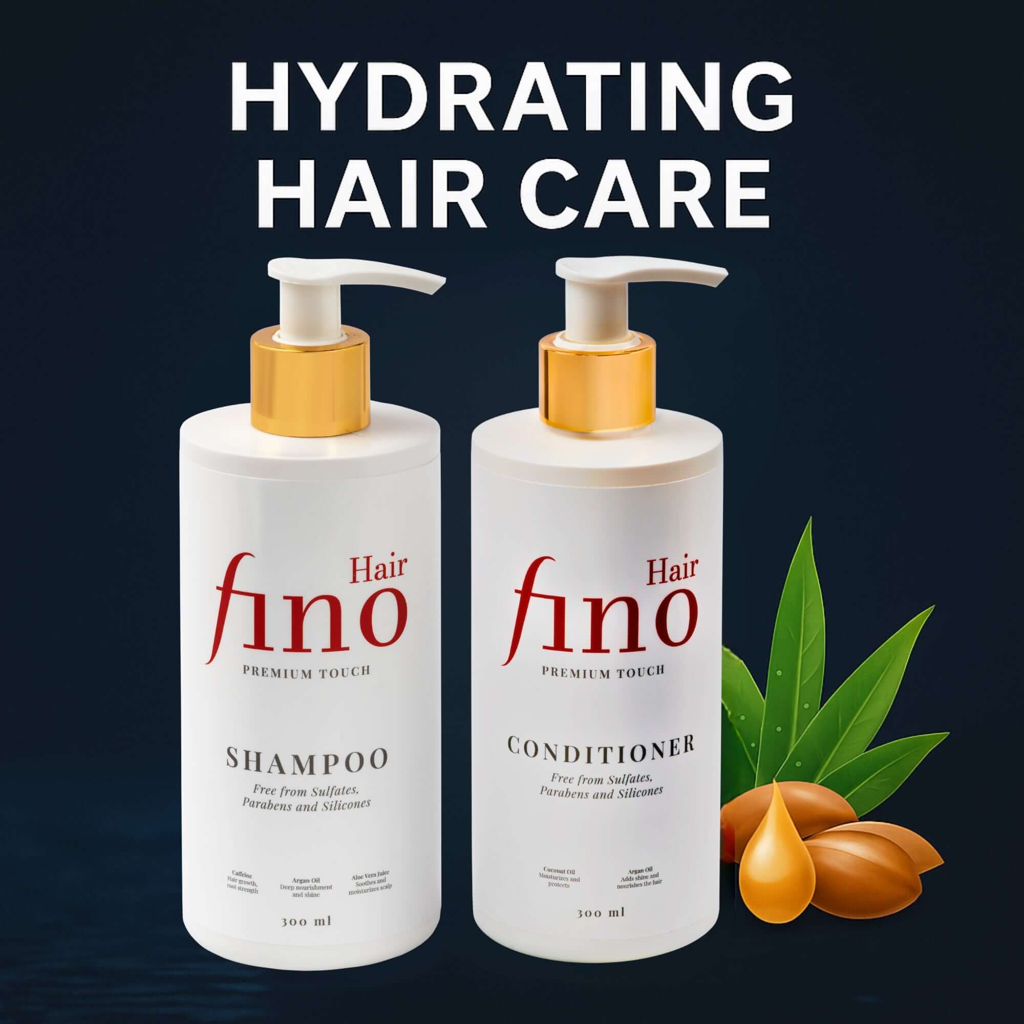 fino Hair Pflege mit natürlichen Ölen – Aloe Vera, Arganöl, Kokosöl, inspiriert von Premium Touch Haarmaske, vegan
