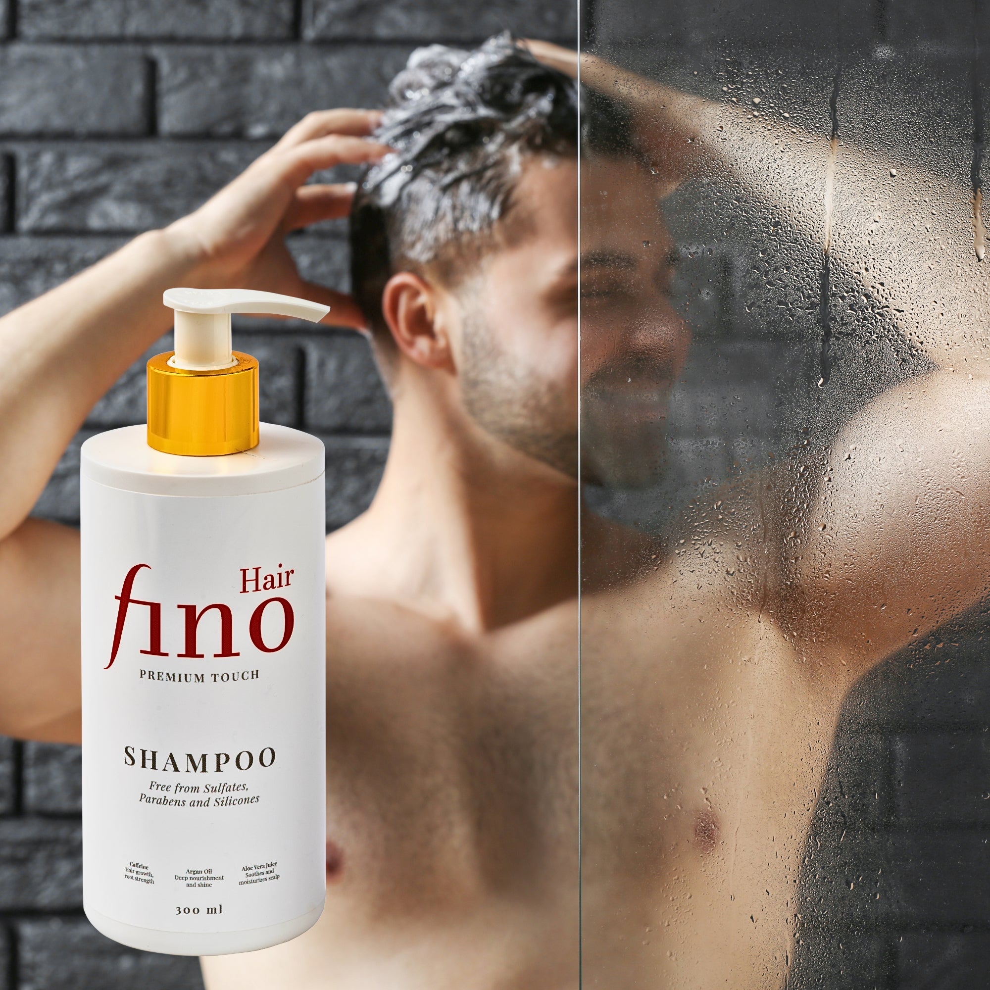 Fino Hair Premium Touch Shampoo – natürliche Haarpflege mit Keratin, Biotin & Koffein, passend zu fino shampoo & conditioner