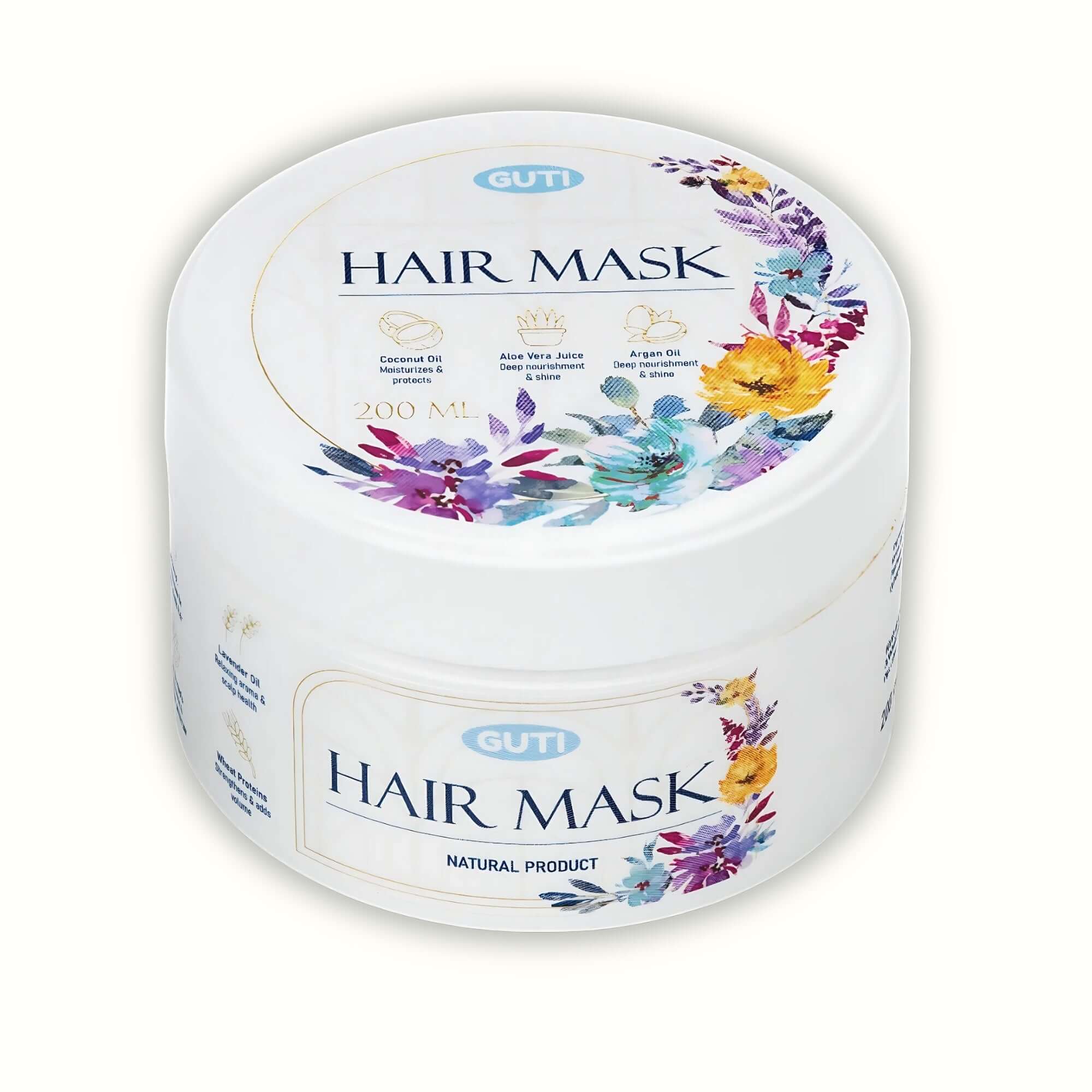 GUTI vegane Haarmaske für trockenes & sprödes Haar – Mit Arganöl & Aloe Vera, ohne Silikone