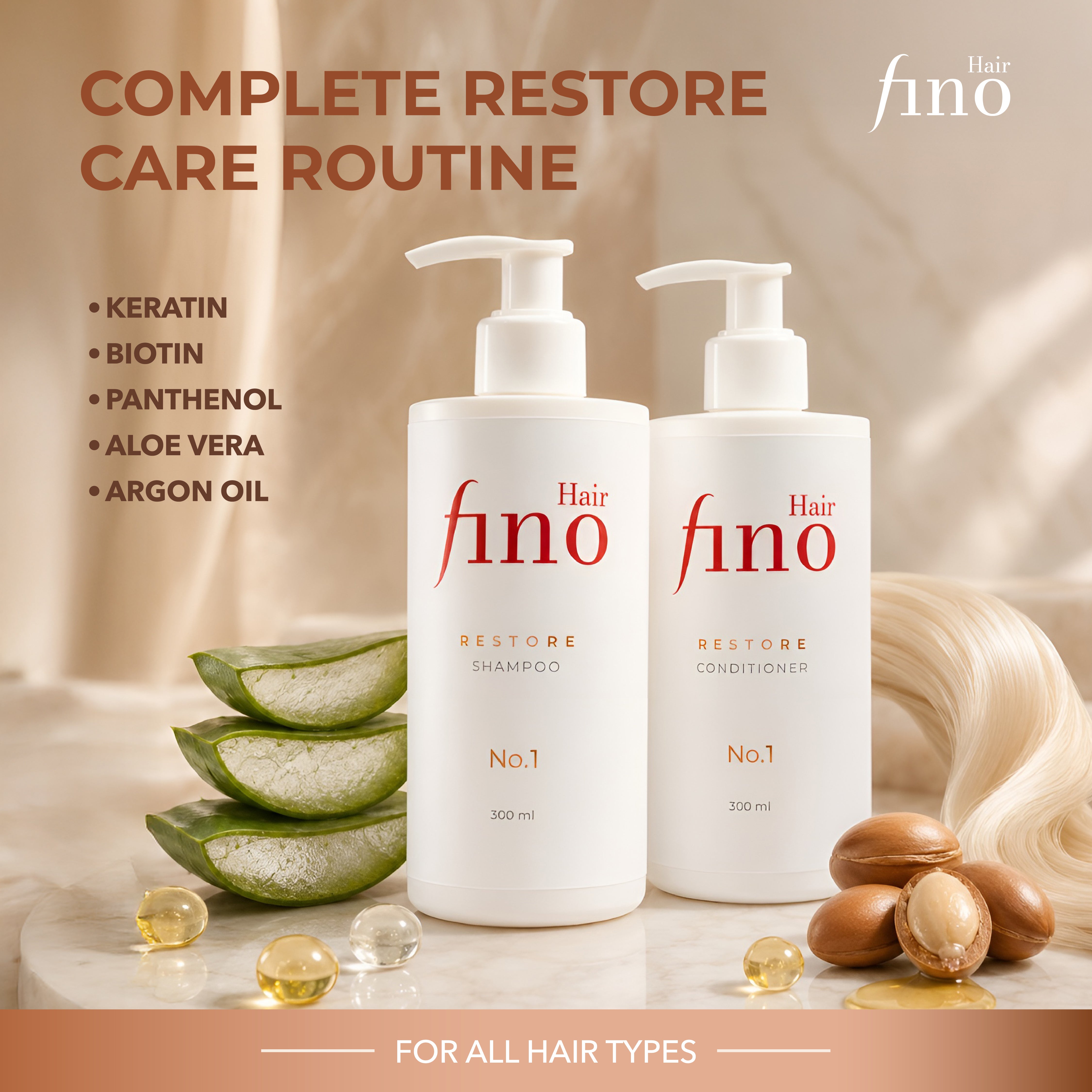 fino Hair RESTORE Shampoo and Conditioner Set No.1 product image 3