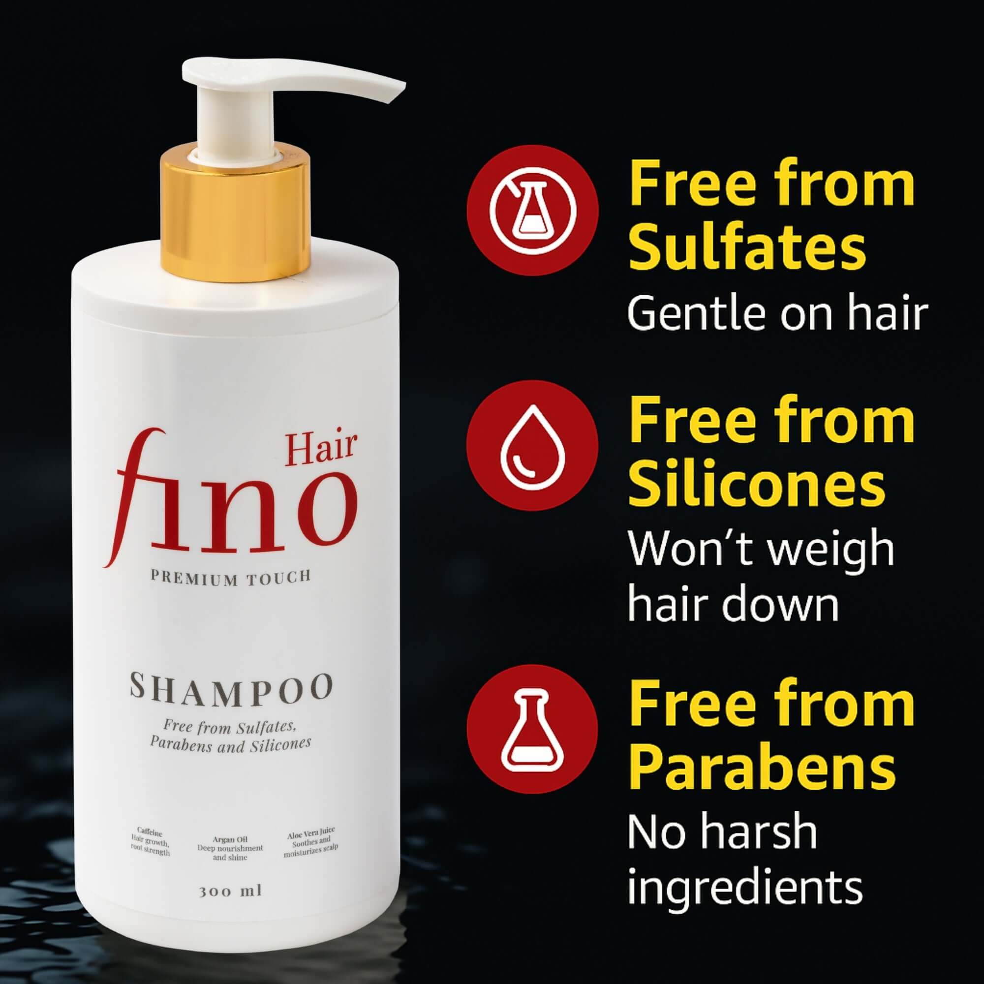 fino Haarpflege Set – Koffein, Biotin, Aloe Vera, stärkende Formel gegen Haarausfall, silikonfrei, parabenfrei, für alle Haartypen